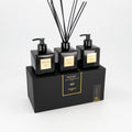 Cape islands black gold, luxury soap, dispenser and luxury lotion