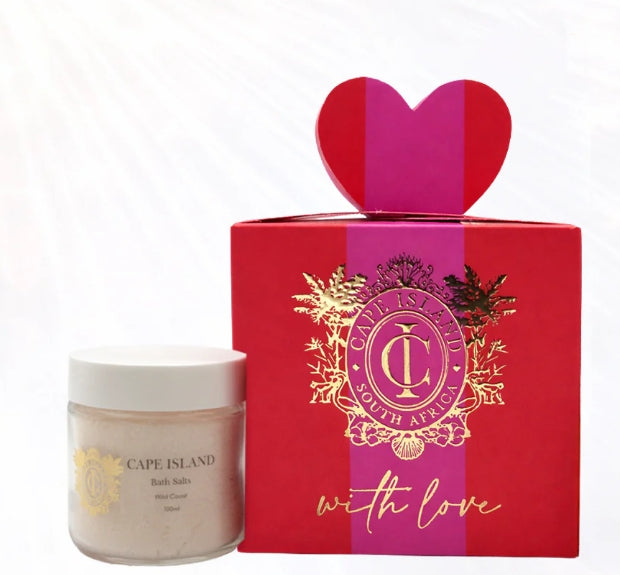 With Love Bath Salts in a 100ml Jar